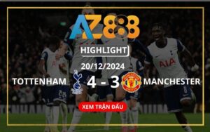 Highlight Tottenham Hotspur Vs Manchester United Ngày 20/12/2024